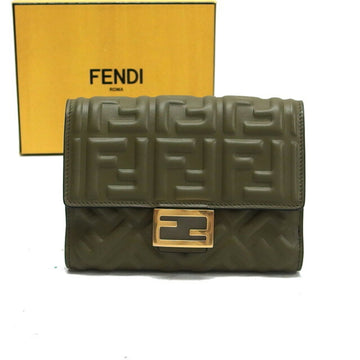 Fendi baguette medium bi-fold wallet Zucca pattern 8M0419