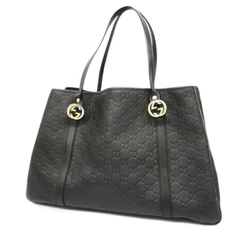 GUCCIAuth sima 232956 Women's Leather Tote Bag Black