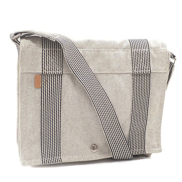 HERMES New Four-to-Basas PM Shoulder Bag Women's Gray Canvas  A2229474