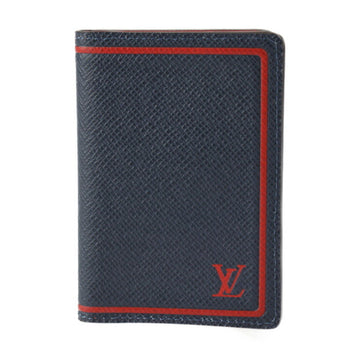 LOUIS VUITTON Organizer de Poche Taiga Card Case M63408 Blue Marine