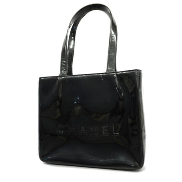 Chanel Women's Patent Leather Handbag,Tote Bag Black