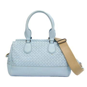 BOTTEGA VENETA Intrecciato Women's Leather Handbag,Shoulder Bag Light Blue