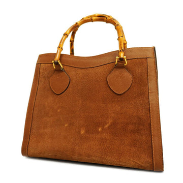 GUCCI tote bag bamboo 002 2615 0260 suede leather brown gold hardware ladies