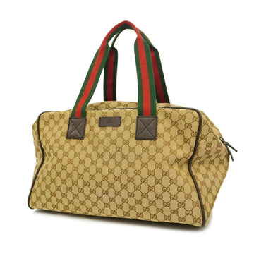 GUCCI Boston Bag GG Canvas Sherry Line 153240 Brown Beige Men Women