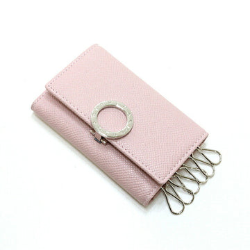 BVLGARIBulgari  6-row key case light pink 30424 leather ring