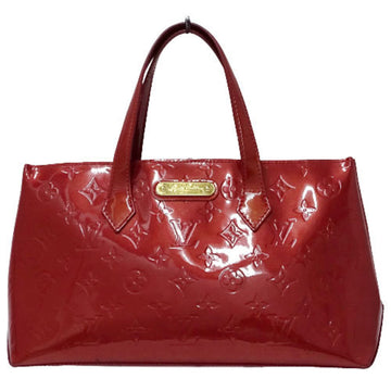 Louis Vuitton Bag Monogram Vernis Women's Tote Handbag Wilshire PM M93642 Pomme d'Amour Red