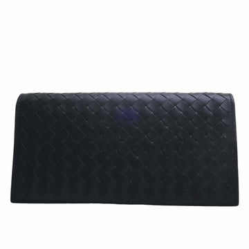 BOTTEGA VENETA Intrecciato Leather Bifold Long Wallet 156819 Black Men's