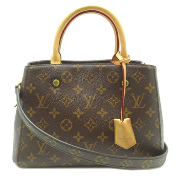 Louis Vuitton Montaigne BB Ladies Handbag M41055 Monogram Brown