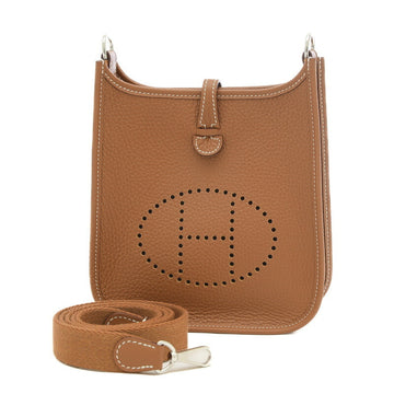 HERMES Evelyn TPM Amazon Shoulder Bag Taurillon Clemence Gold Silver Hardware B Stamped