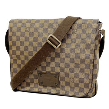 LOUIS VUITTON Shoulder Bag Damier Brooklyn MM N51211 Ebene Men's Women's