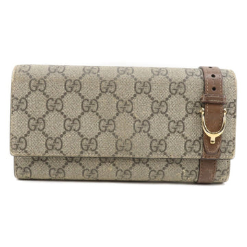 GUCCI 309760 GG Supreme Canvas Beige Women's Long Wallet