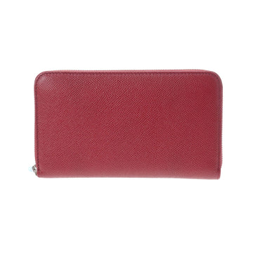 BVLGARI Long Red Women's Leather Wallet