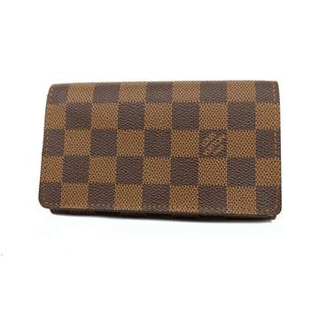 LOUIS VUITTONAuth  Damier Portefeuille Tresor N61736 Women's Wallet