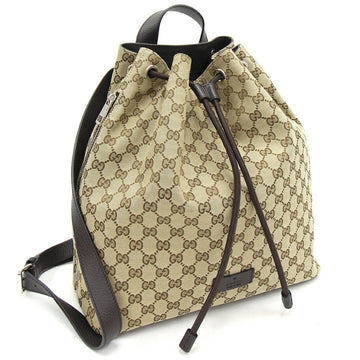 GUCCI Backpack GG Canvas 449175 Beige Leather Men Women