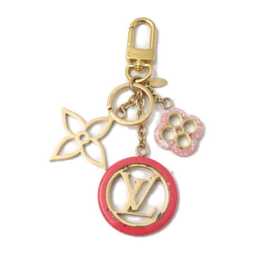 LOUIS VUITTON Louis Vuitton Portocre Epi Vivienne Keychain M68653 Monogram  Canvas Brown Pink Multicolor Gold Hardware Key Ring Bag Charm