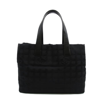 CHANEL New Travel Line Tote MM Tote Bag Black Nylon leather