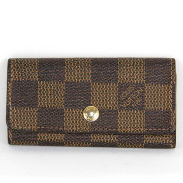 LOUIS VUITTON Multicle 4 N62631 Key Case Damier Canvas Brown Unisex