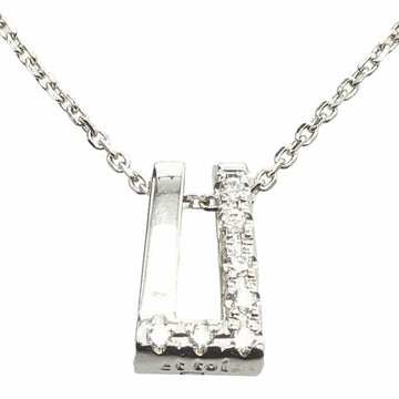 SEIKO K18WG White Gold Diamond Etowa et toi Pendant Necklace Ladies