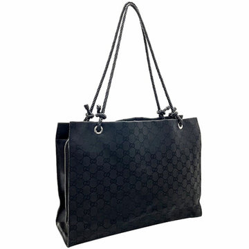 Gucci Tote Bag GG Canvas Leather Black 109140 GUCCI Shoulder Handbag Back