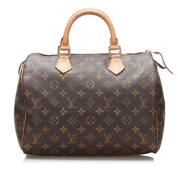 Louis Vuitton Monogram Speedy 30 Handbag M41108 Brown PVC Leather Ladies LOUIS VUITTON