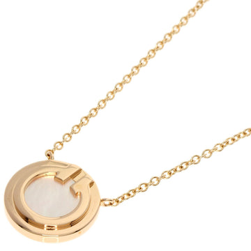 TIFFANY T TWO Circle Shell Necklace K18 Yellow Gold Women's &Co.