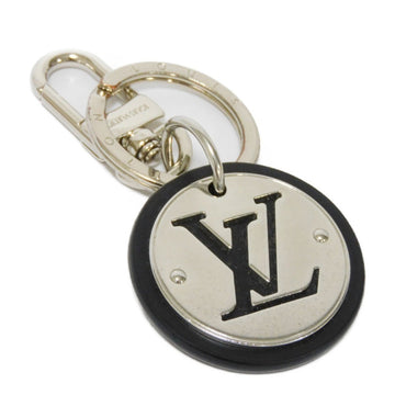 LOUIS VUITTON Keychain LV Circle Cut Calf Black New Keyring Bag Charm Logo Noir M00741 Men's