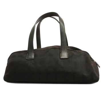 CHANELAuth  New Travel Line Handbag Women's Nylon Canvas Handbag Black