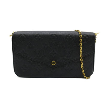 LOUIS VUITTON Pochette Felicy Shoulder Bag Black Black Monogram empreinte leather M82477