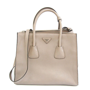 Prada GLACE CALF BN2619 Women's Leather Handbag,Shoulder Bag Grayish