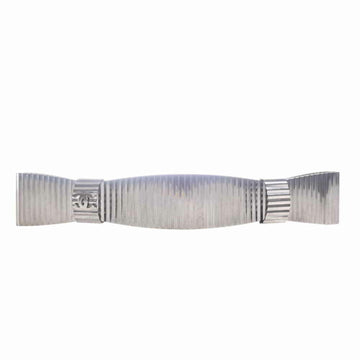 CHANEL COCO MARK Big Ribbon Barrette - Silver Metal