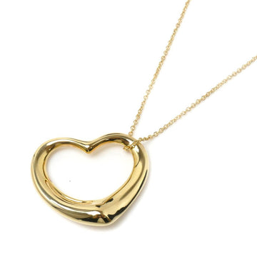 TIFFANY&Co.  K18YG Yellow Gold Open Heart Large Necklace 10.0g 46cm Women's