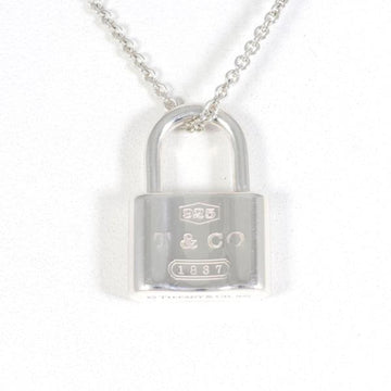 TIFFANY lock silver necklace bag total weight about 10.1g 41cm jewelry