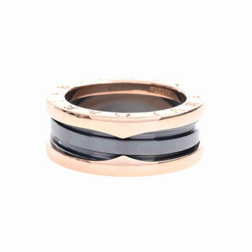 BVLGARI K18PG Ceramic B-ZERO1 Ring 3 Bands - Ladies