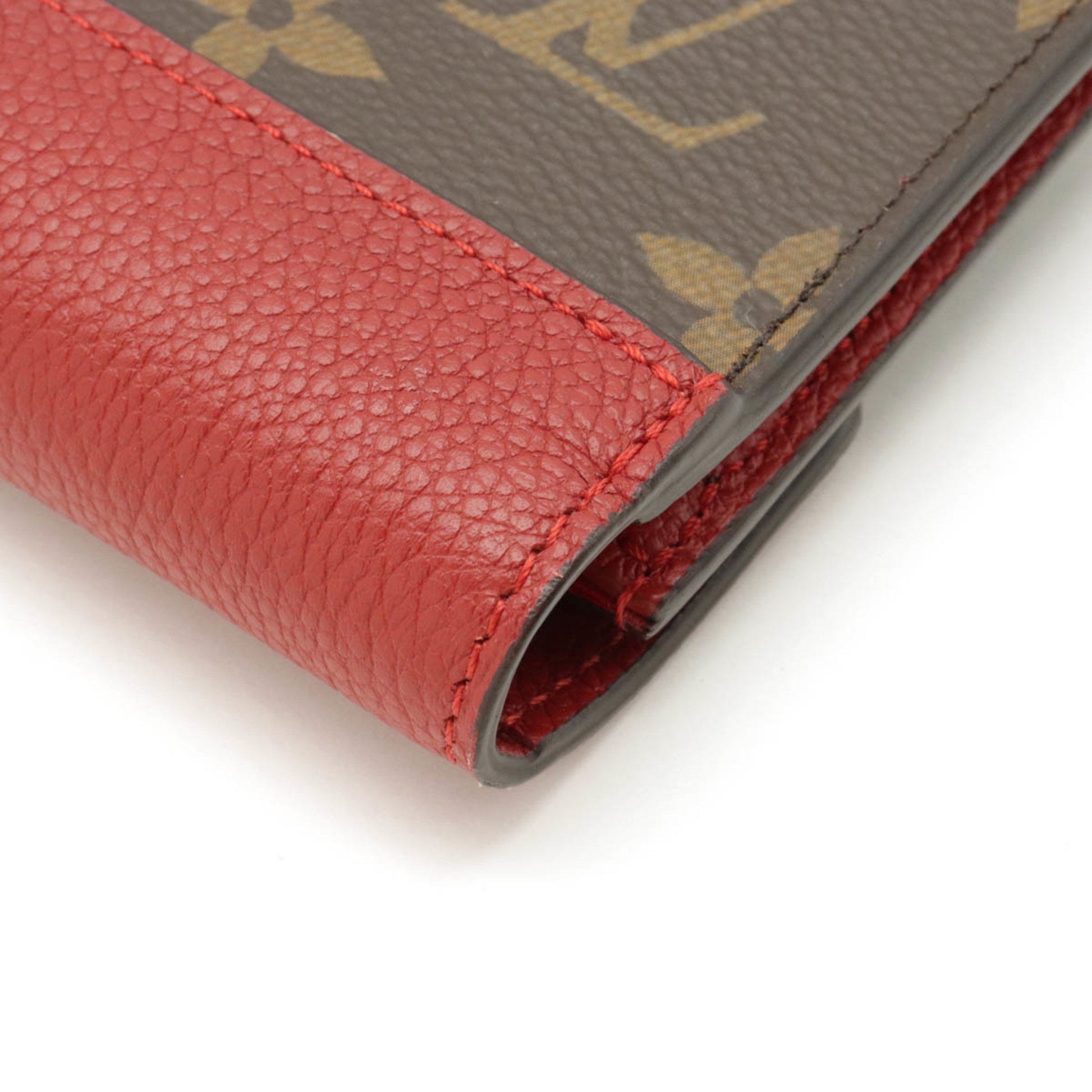 Louis Vuitton Monogram Compact Pallas Wallet with Red Cerise - A