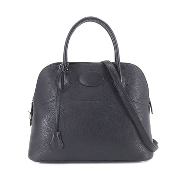 HERMES Bolide 31 2way Hand Shoulder Bag Taurillon Clemence Black M Stamp Silver Hardware