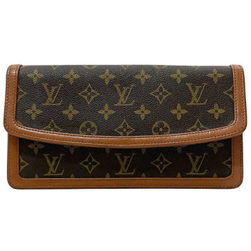 Louis Vuitton Clutch Bag Pochette Dam PM Brown Monogram M51812 872 TH LOUIS VUITTON Second Flap Women's Men's Unisex