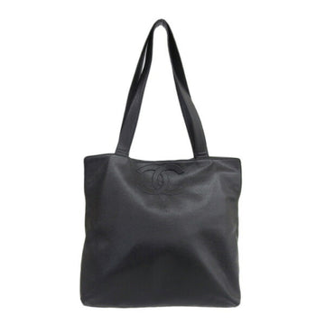 Chanel caviar skin here mark tote bag black