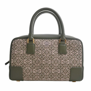 LOEWE Anagram Jacquard Leather Amazona 23 Handbag A039N07X03 Green Ladies