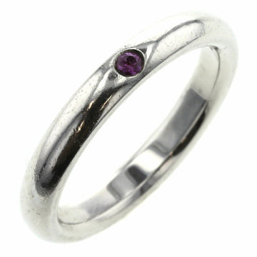 TIFFANY ring stacking band 1P width about 2.8mm silver 925 pink sapphire No. 8 ladies &Co.