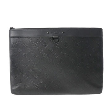 Auth Louis Vuitton Monogram Shadow Pochette Discovery M62903 Men's Clutch  Bag