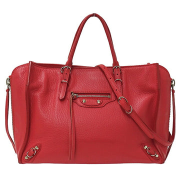 BALENCIAGA bag ladies handbag shoulder 2way leather paper A6 red 370926