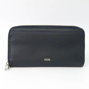 DIOR HOMME 2DSBC113YYW Men's Leather Long Wallet [bi-fold] Navy