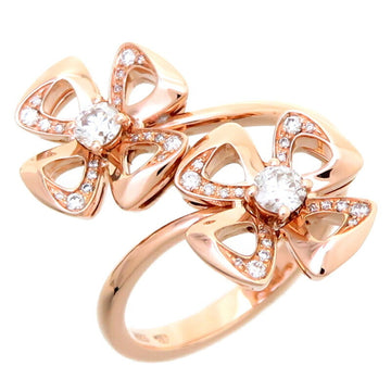 BVLGARI #54 Fiorever Diamond Women's Ring AN858753 750 Pink Gold No. 14