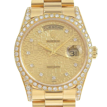 ROLEX Day Date Computer Dial Holicon Diamond 18388A L Serial 2023/01 Solid Gold