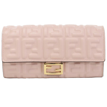 FENDI 8M0251 Long wallet with double fold coin purse pink ladies