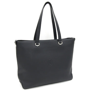 CARTIER tote bag must de L1002313 black leather shoulder women's men's