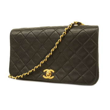 Chanel Matelasse Diana Flap Single Chain Women's Leather Shoulder Bag Black