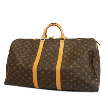 LOUIS VUITTONAuth  Monogram Keepol 55 M41424 Men,Women,Unisex Boston Bag