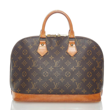 Louis Vuitton Monogram Alma Handbag M51130 Brown PVC Leather Ladies LOUIS VUITTON