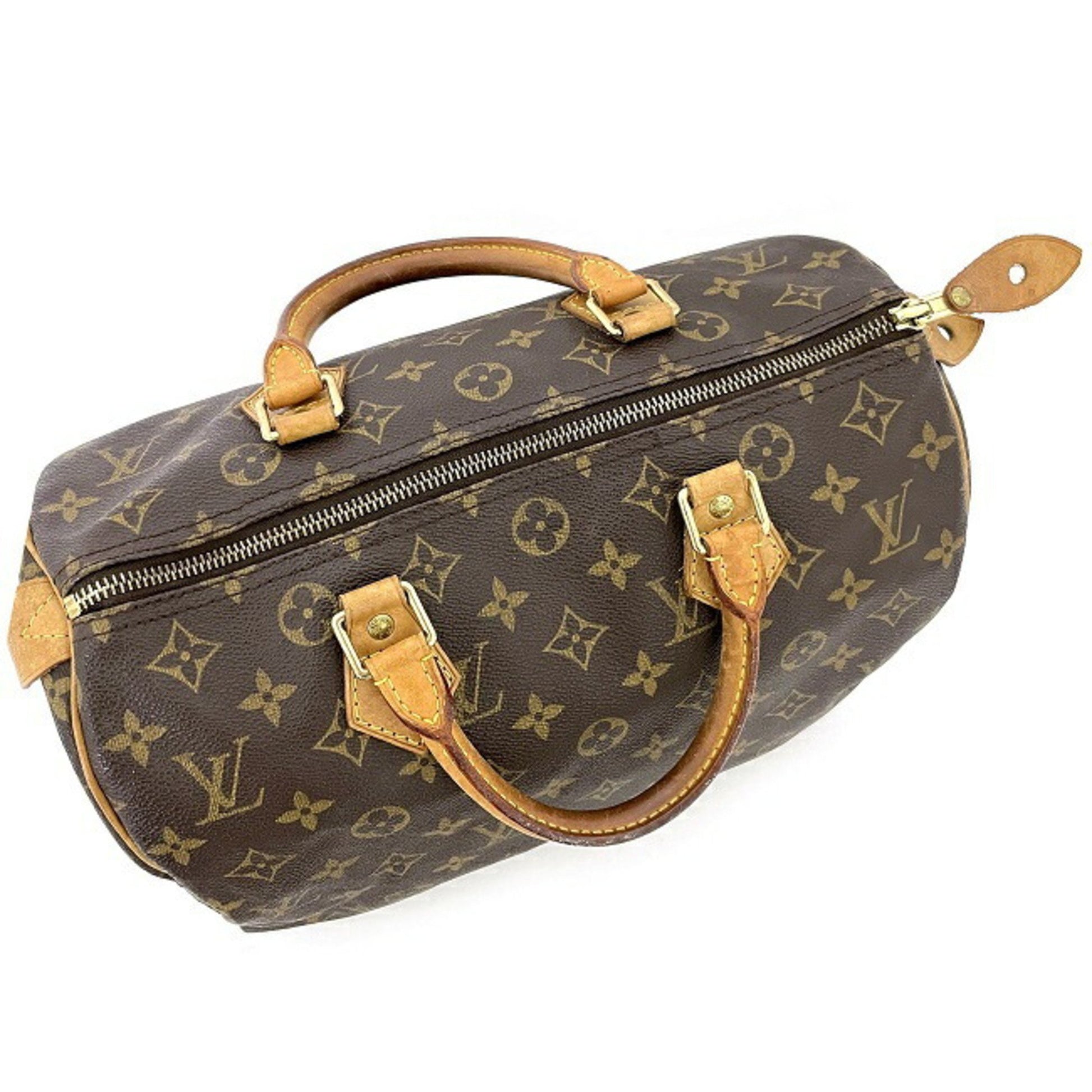 Louis Vuitton Lv Ghw Speedy 30 Handbag/tote Bag M41526 Monogram Brown